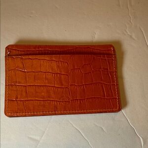 Delfonics Crocodile Embossed orange Card Holder